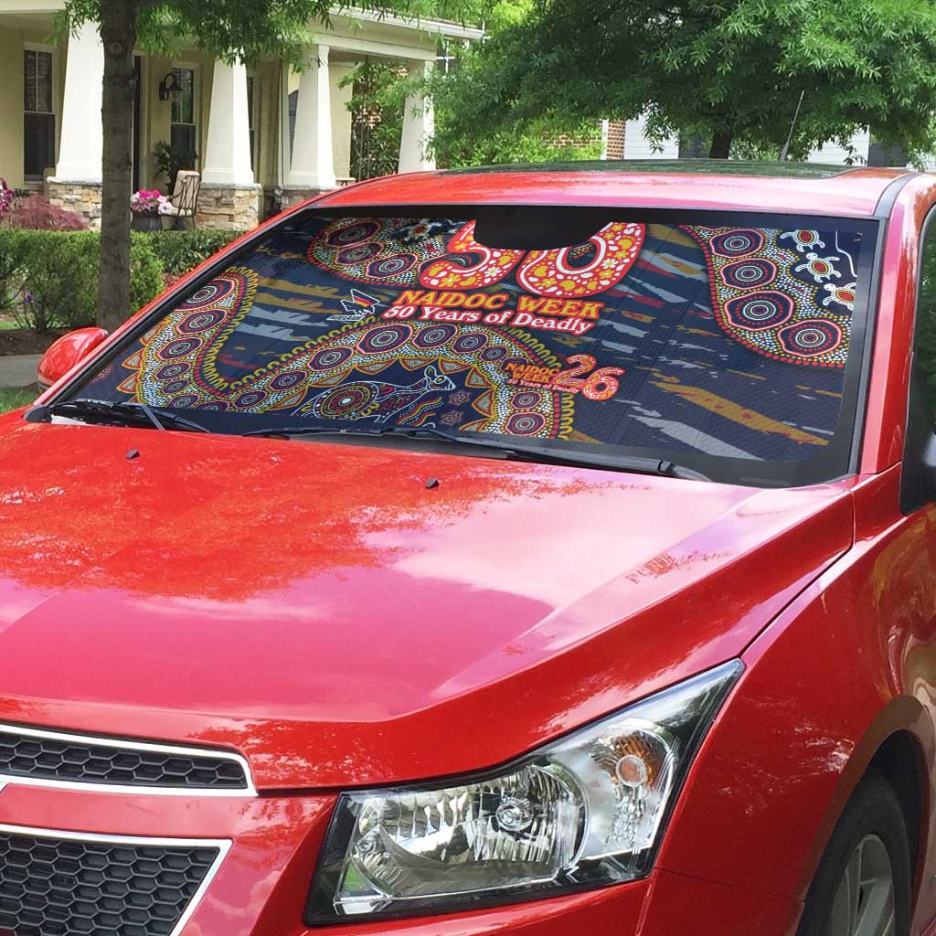 Adelaide Crows NAIDOC Week 2026 Auto Sun Shade Australian Aboriginal Dot Art Dreamtime Pattern Style