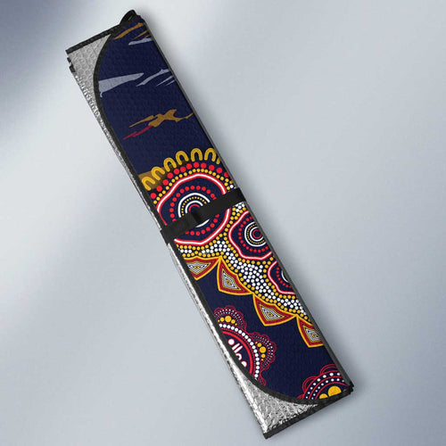Adelaide Crows NAIDOC Week 2026 Auto Sun Shade Australian Aboriginal Dot Art Dreamtime Pattern Style