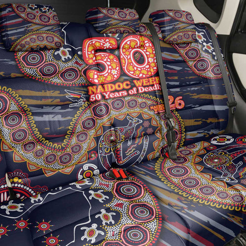 Adelaide Crows NAIDOC Week 2026 Back Car Seat Cover Australian Aboriginal Dot Art Dreamtime Pattern Style