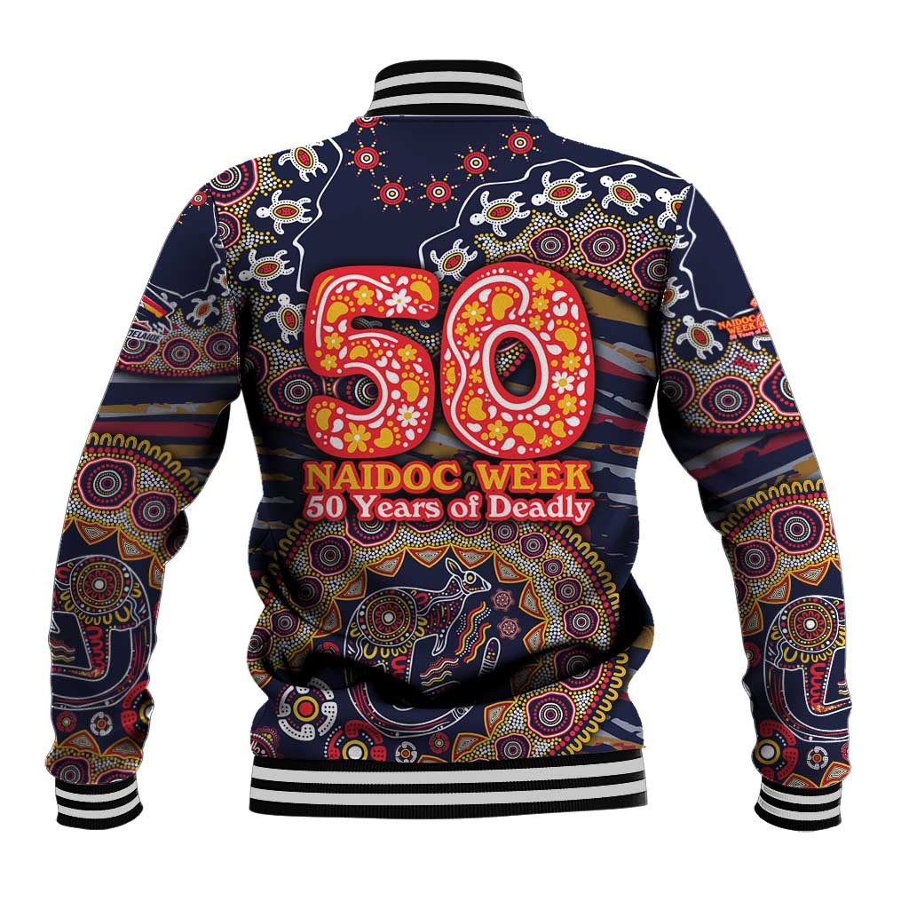 Adelaide Crows NAIDOC Week 2026 Baseball Jacket Australian Aboriginal Dot Art Dreamtime Pattern Style