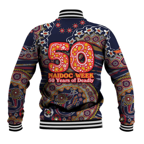 Adelaide Crows NAIDOC Week 2026 Baseball Jacket Australian Aboriginal Dot Art Dreamtime Pattern Style