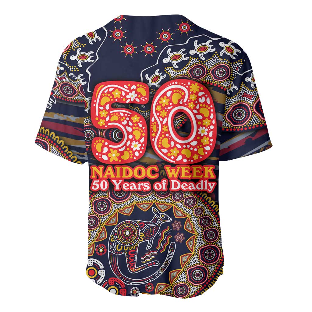 Adelaide Crows NAIDOC Week 2026 Baseball Jersey Australian Aboriginal Dot Art Dreamtime Pattern Style