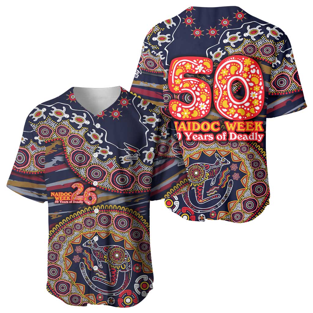 Adelaide Crows NAIDOC Week 2026 Baseball Jersey Australian Aboriginal Dot Art Dreamtime Pattern Style