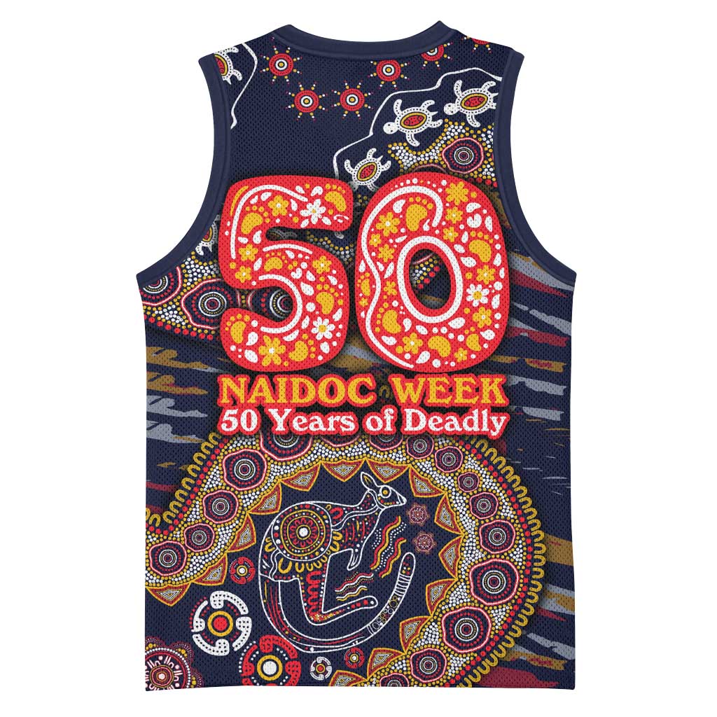 Adelaide Crows NAIDOC Week 2026 Basketball Jersey Australian Aboriginal Dot Art Dreamtime Pattern Style