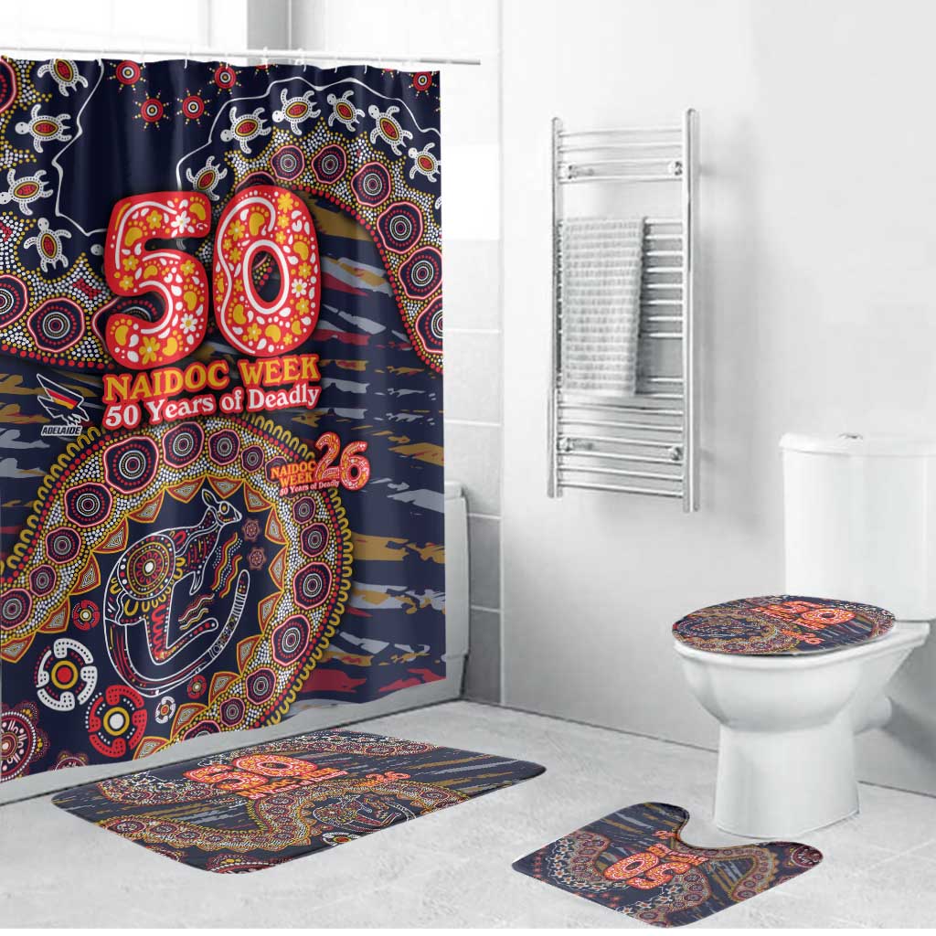 Adelaide Crows NAIDOC Week 2026 Bathroom Set Australian Aboriginal Dot Art Dreamtime Pattern Style