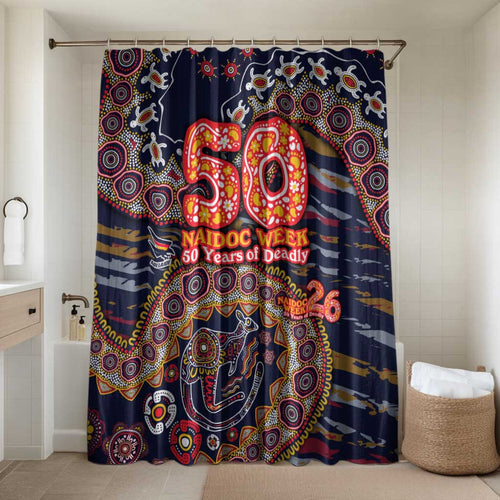 Adelaide Crows NAIDOC Week 2026 Bathroom Set Australian Aboriginal Dot Art Dreamtime Pattern Style