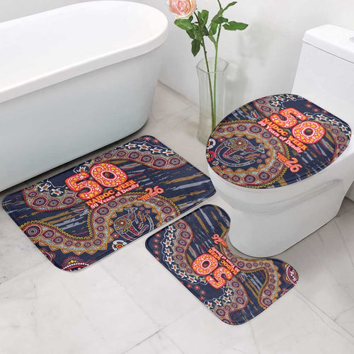 Adelaide Crows NAIDOC Week 2026 Bathroom Set Australian Aboriginal Dot Art Dreamtime Pattern Style