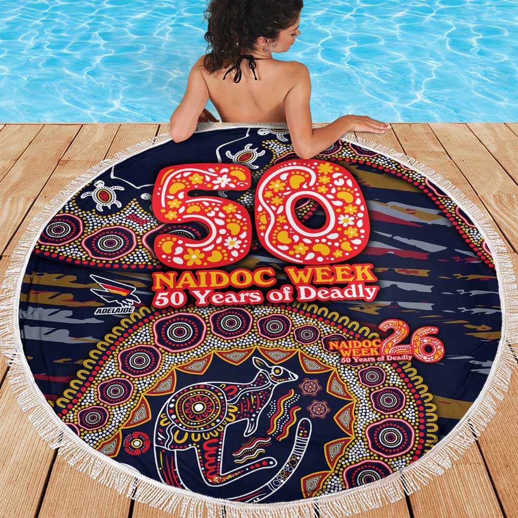 Adelaide Crows NAIDOC Week 2026 Beach Blanket Australian Aboriginal Dot Art Dreamtime Pattern Style