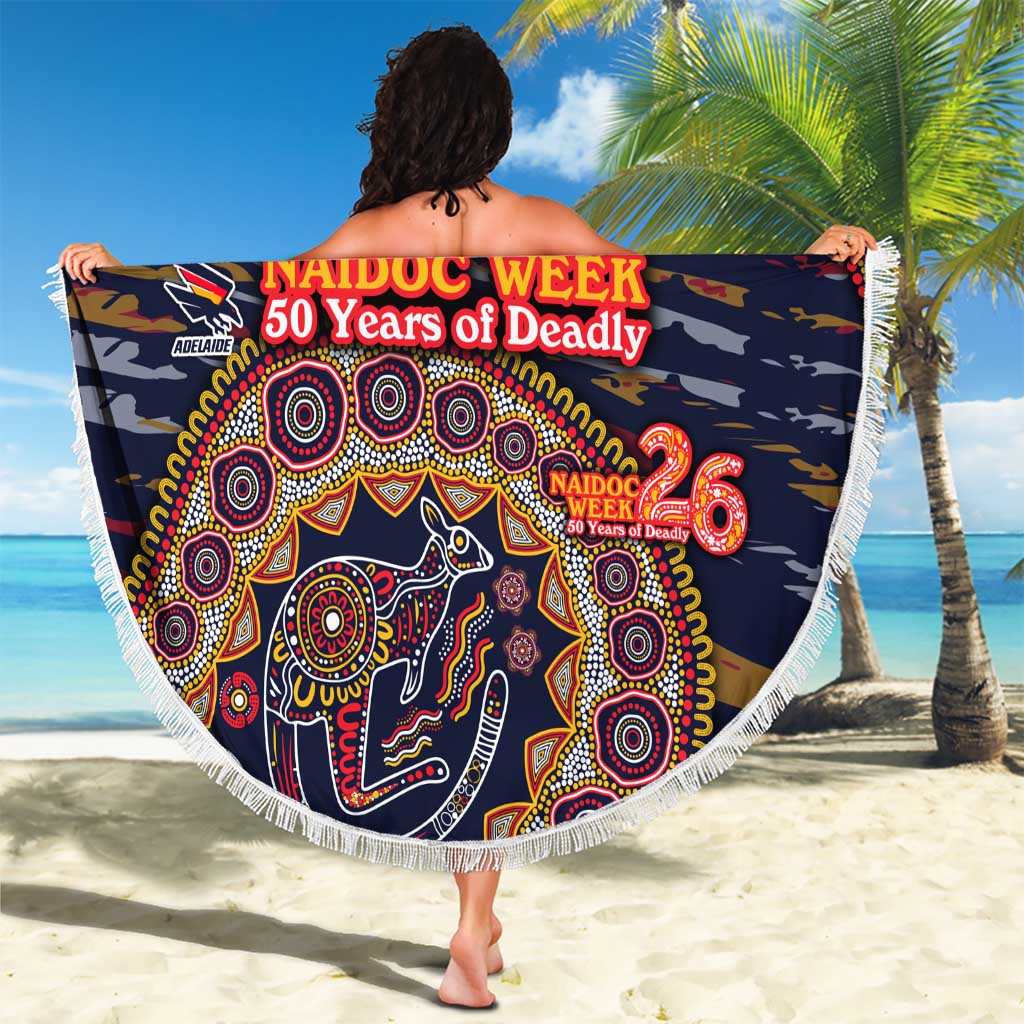Adelaide Crows NAIDOC Week 2026 Beach Blanket Australian Aboriginal Dot Art Dreamtime Pattern Style