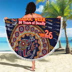 Adelaide Crows NAIDOC Week 2026 Beach Blanket Australian Aboriginal Dot Art Dreamtime Pattern Style