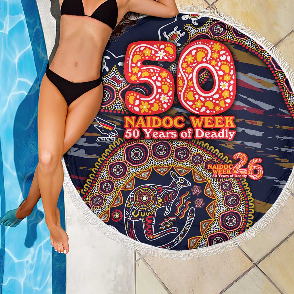Adelaide Crows NAIDOC Week 2026 Beach Blanket Australian Aboriginal Dot Art Dreamtime Pattern Style