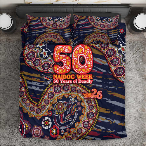 Adelaide Crows NAIDOC Week 2026 Bedding Set Australian Aboriginal Dot Art Dreamtime Pattern Style