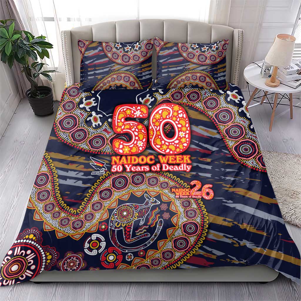 Adelaide Crows NAIDOC Week 2026 Bedding Set Australian Aboriginal Dot Art Dreamtime Pattern Style