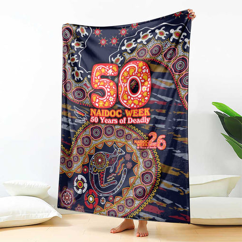 Adelaide Crows NAIDOC Week 2026 Blanket Australian Aboriginal Dot Art Dreamtime Pattern Style