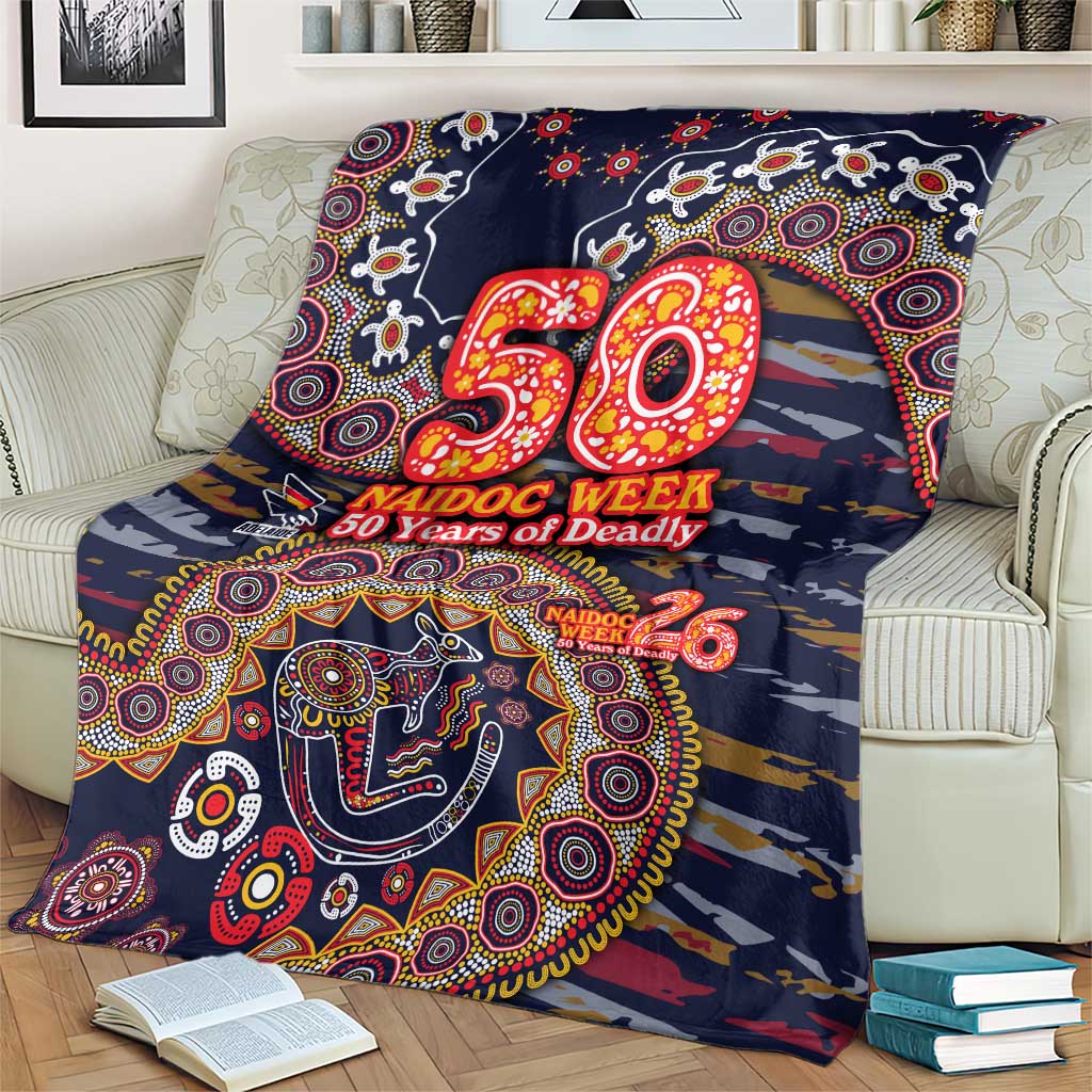 Adelaide Crows NAIDOC Week 2026 Blanket Australian Aboriginal Dot Art Dreamtime Pattern Style