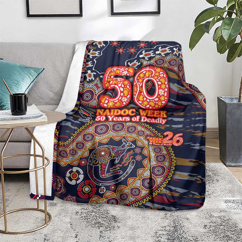 Adelaide Crows NAIDOC Week 2026 Blanket Australian Aboriginal Dot Art Dreamtime Pattern Style