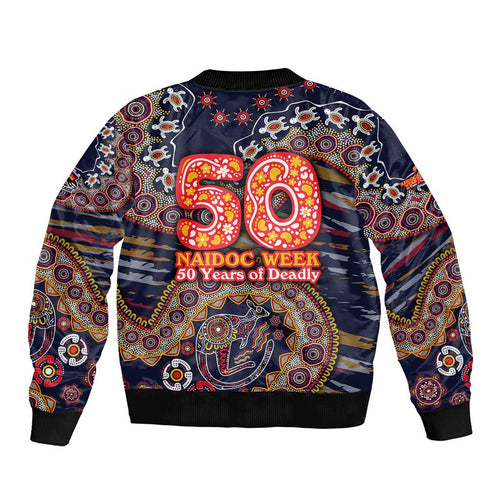 Adelaide Crows NAIDOC Week 2026 Bomber Jacket Australian Aboriginal Dot Art Dreamtime Pattern Style