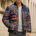Adelaide Crows NAIDOC Week 2026 Bomber Puffer Jacket Australian Aboriginal Dot Art Dreamtime Pattern Style