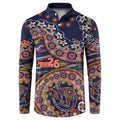 Adelaide Crows NAIDOC Week 2026 Button Sweatshirt Australian Aboriginal Dot Art Dreamtime Pattern Style