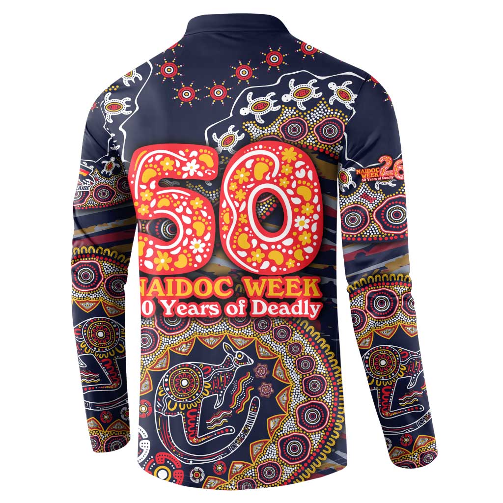Adelaide Crows NAIDOC Week 2026 Button Sweatshirt Australian Aboriginal Dot Art Dreamtime Pattern Style