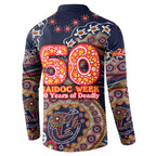 Adelaide Crows NAIDOC Week 2026 Button Sweatshirt Australian Aboriginal Dot Art Dreamtime Pattern Style
