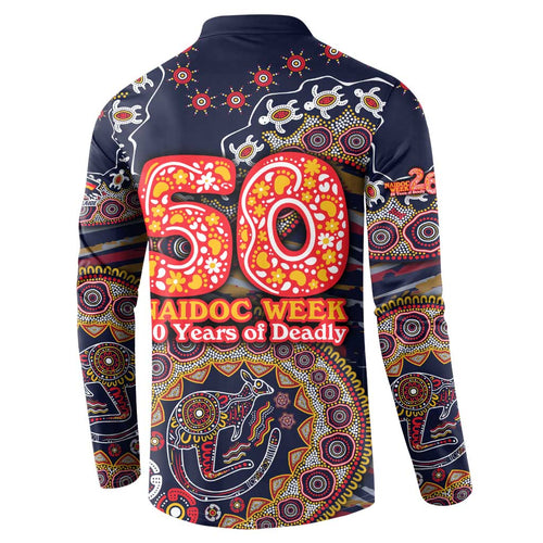 Adelaide Crows NAIDOC Week 2026 Button Sweatshirt Australian Aboriginal Dot Art Dreamtime Pattern Style