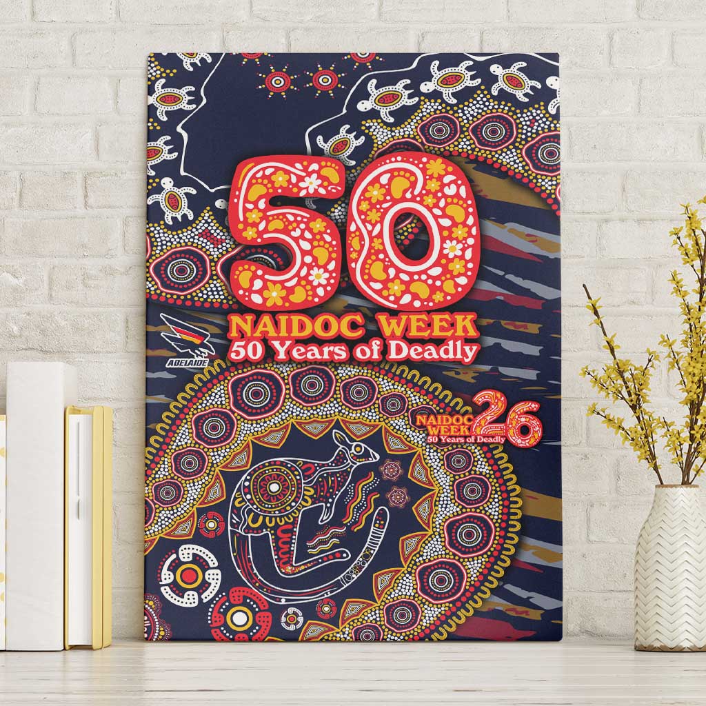 Adelaide Crows NAIDOC Week 2026 Canvas Wall Art Australian Aboriginal Dot Art Dreamtime Pattern Style