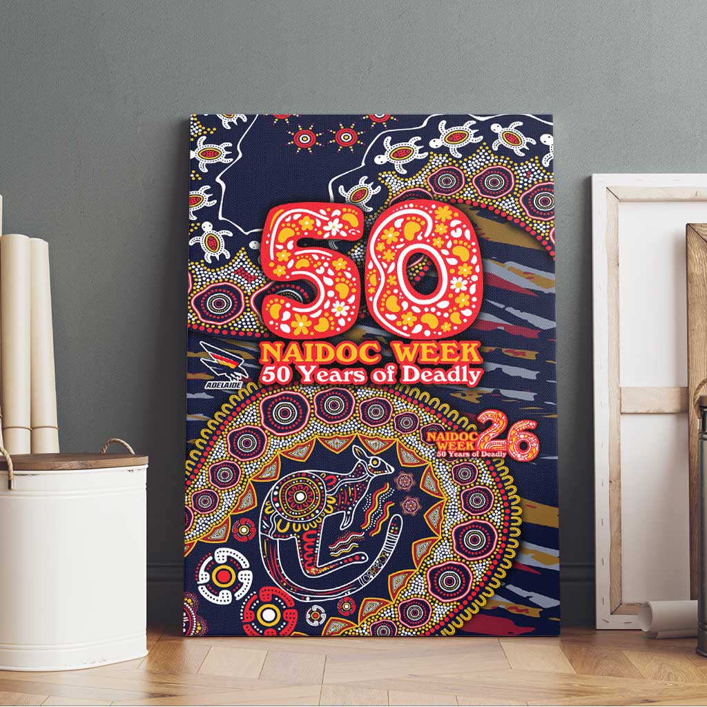 Adelaide Crows NAIDOC Week 2026 Canvas Wall Art Australian Aboriginal Dot Art Dreamtime Pattern Style
