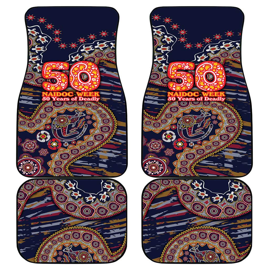 Adelaide Crows NAIDOC Week 2026 Car Mats Australian Aboriginal Dot Art Dreamtime Pattern Style