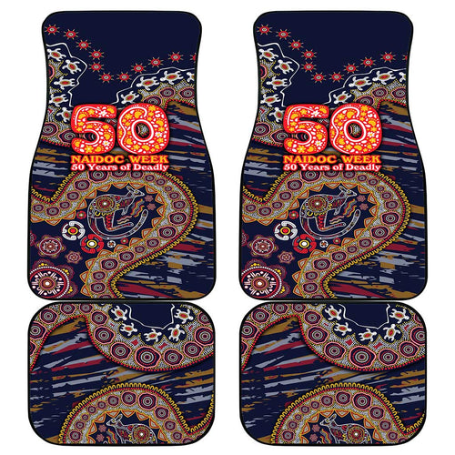 Adelaide Crows NAIDOC Week 2026 Car Mats Australian Aboriginal Dot Art Dreamtime Pattern Style