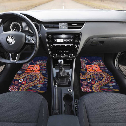 Adelaide Crows NAIDOC Week 2026 Car Mats Australian Aboriginal Dot Art Dreamtime Pattern Style