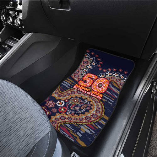 Adelaide Crows NAIDOC Week 2026 Car Mats Australian Aboriginal Dot Art Dreamtime Pattern Style