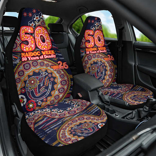 Adelaide Crows NAIDOC Week 2026 Car Seat Cover Australian Aboriginal Dot Art Dreamtime Pattern Style