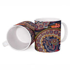 Adelaide Crows NAIDOC Week 2026 Ceramic Mug Australian Aboriginal Dot Art Dreamtime Pattern Style