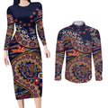 Adelaide Crows NAIDOC Week 2026 Couples Matching Long Sleeve Bodycon Dress and Long Sleeve Button Shirt Australian Aboriginal Dot Art Dreamtime Pattern Style