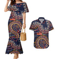 Adelaide Crows NAIDOC Week 2026 Couples Matching Mermaid Dress and Hawaiian Shirt Australian Aboriginal Dot Art Dreamtime Pattern Style