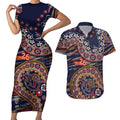 Adelaide Crows NAIDOC Week 2026 Couples Matching Short Sleeve Bodycon Dress and Hawaiian Shirt Australian Aboriginal Dot Art Dreamtime Pattern Style