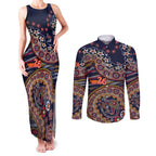 Adelaide Crows NAIDOC Week 2026 Couples Matching Tank Maxi Dress and Long Sleeve Button Shirt Australian Aboriginal Dot Art Dreamtime Pattern Style