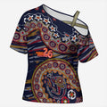 Adelaide Crows NAIDOC Week 2026 Cross Shoulder Shirt Australian Aboriginal Dot Art Dreamtime Pattern Style