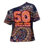 Adelaide Crows NAIDOC Week 2026 Cross Shoulder Shirt Australian Aboriginal Dot Art Dreamtime Pattern Style