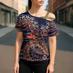 Adelaide Crows NAIDOC Week 2026 Cross Shoulder Shirt Australian Aboriginal Dot Art Dreamtime Pattern Style