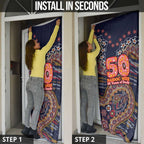 Adelaide Crows NAIDOC Week 2026 Door Cover Australian Aboriginal Dot Art Dreamtime Pattern Style