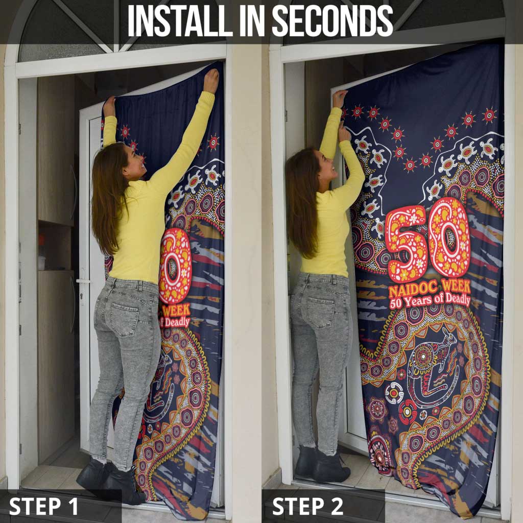 Adelaide Crows NAIDOC Week 2026 Door Cover Australian Aboriginal Dot Art Dreamtime Pattern Style