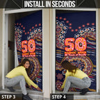 Adelaide Crows NAIDOC Week 2026 Door Cover Australian Aboriginal Dot Art Dreamtime Pattern Style