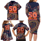Adelaide Crows NAIDOC Week 2026 Family Matching Long Sleeve Bodycon Dress and Hawaiian Shirt Australian Aboriginal Dot Art Dreamtime Pattern Style