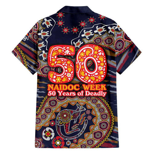 Adelaide Crows NAIDOC Week 2026 Family Matching Long Sleeve Bodycon Dress and Hawaiian Shirt Australian Aboriginal Dot Art Dreamtime Pattern Style