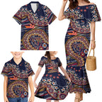 Adelaide Crows NAIDOC Week 2026 Family Matching Mermaid Dress and Hawaiian Shirt Australian Aboriginal Dot Art Dreamtime Pattern Style