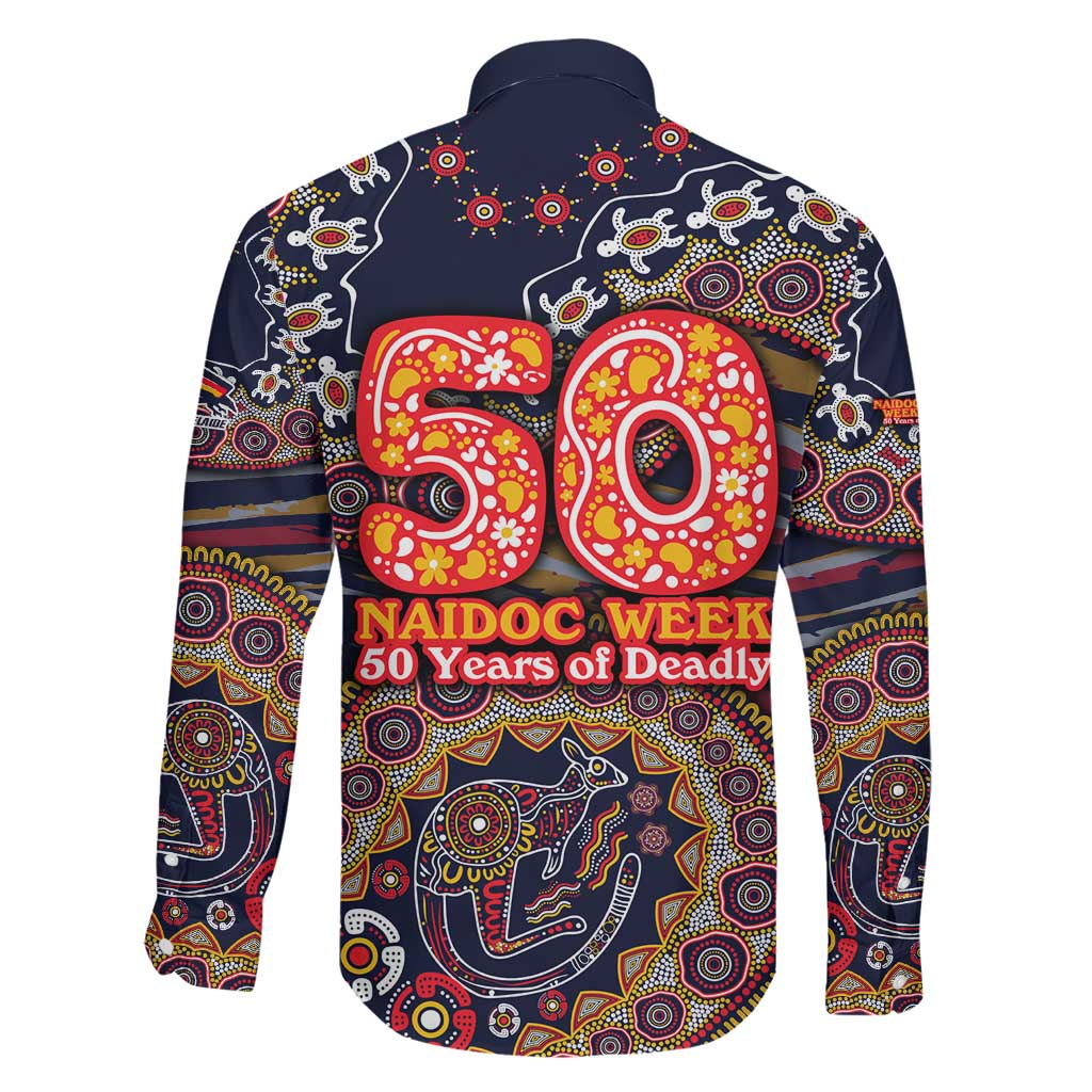 Adelaide Crows NAIDOC Week 2026 Family Matching Off The Shoulder Long Sleeve Dress and Hawaiian Shirt Australian Aboriginal Dot Art Dreamtime Pattern Style