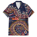 Adelaide Crows NAIDOC Week 2026 Family Matching Off Shoulder Maxi Dress and Hawaiian Shirt Australian Aboriginal Dot Art Dreamtime Pattern Style