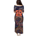 Adelaide Crows NAIDOC Week 2026 Family Matching Puletasi and Hawaiian Shirt Australian Aboriginal Dot Art Dreamtime Pattern Style